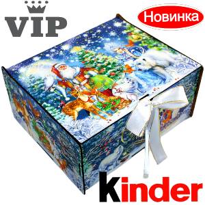Сладкий подарок на Новый Год в картонной упаковке весом 1200 грамм по цене 2223 руб в Колпино