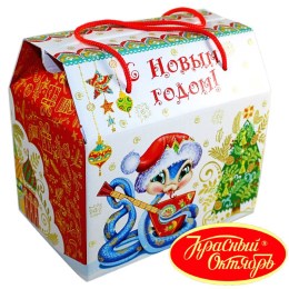 Детский новогодний подарок в картонной упаковке весом 950 грамм по цене 1108 руб в Колпино